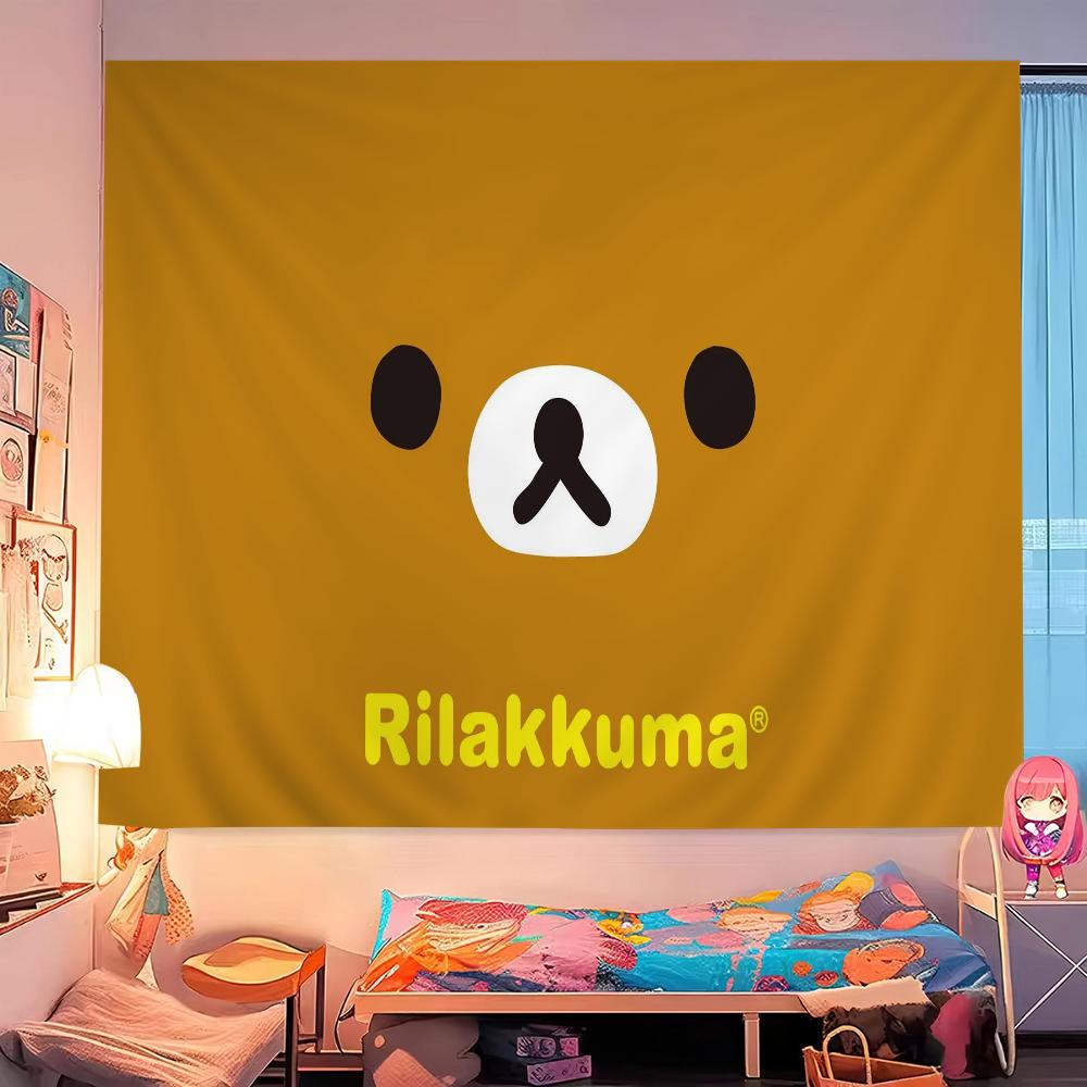 K-Kilakkuma Japanese Cartoon Printed Large Wall Tapestry Cheap Hippie Wall Hanging Bohemian Wall Tapestries Mandala Home Decor
