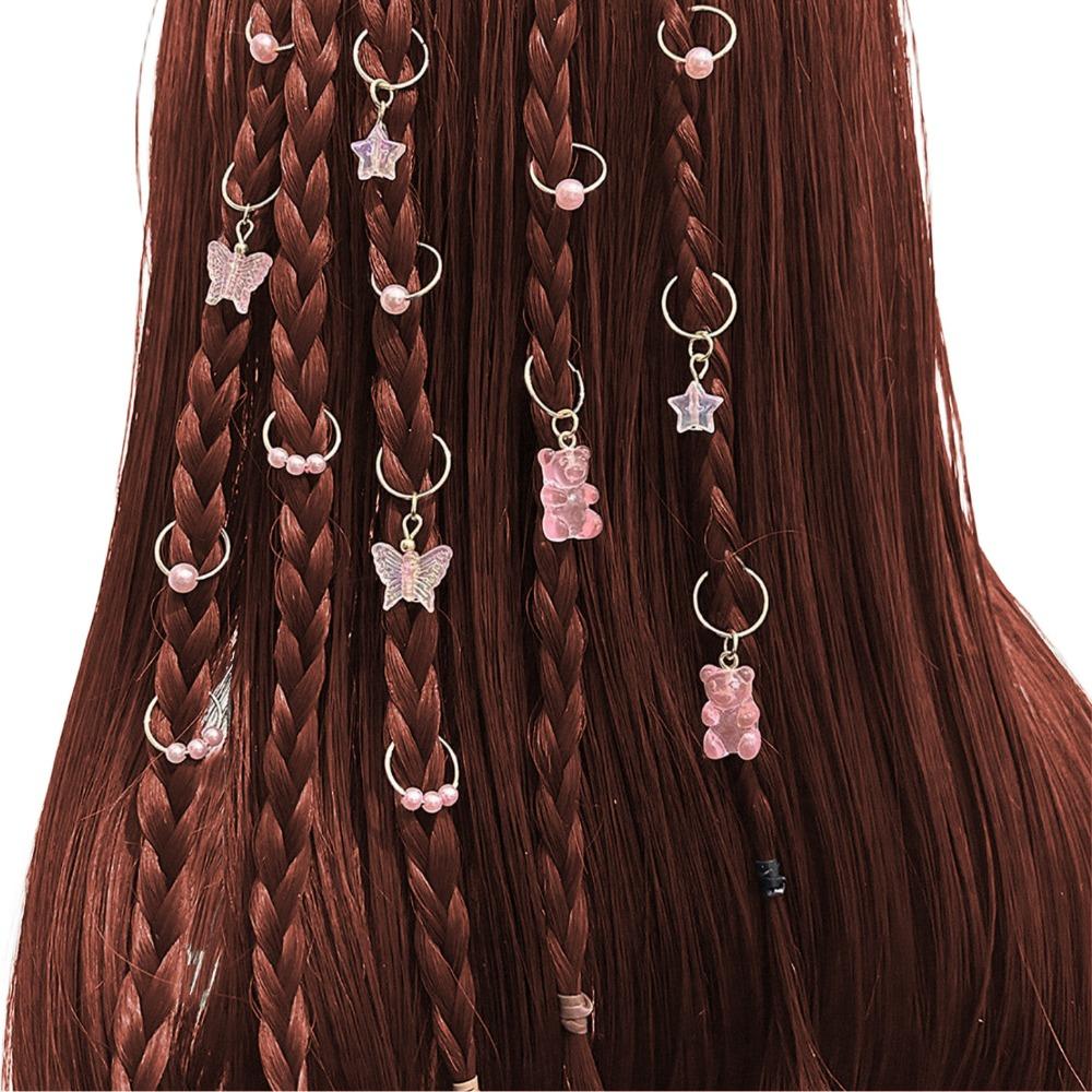 14pcs Hair Braiding Mixed Hair Rings Set Dread Locks Hair Braid Tubes Dreadlocks Beads  Decor