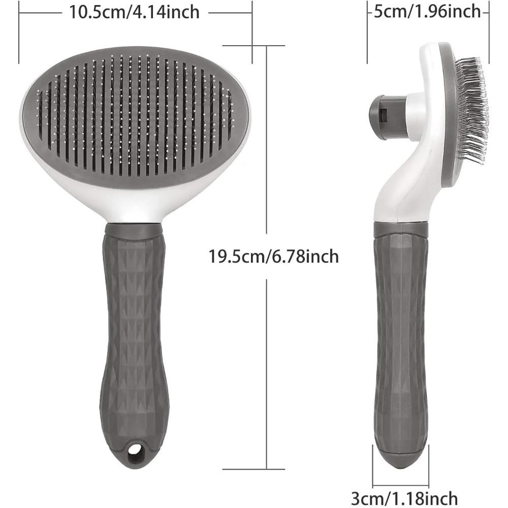Cat Grooming Brush, Self Cleaning Slicker Brushes for Dogs Cats Pet Grooming Brush Tool Gently Removes Loose Undercoat