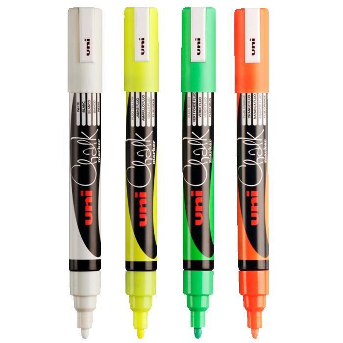 Marqueur craie jaune pointe fine 1,8/2,5mm - Marque - Modèle - Jaune - Opaque - Effaçable - Fine