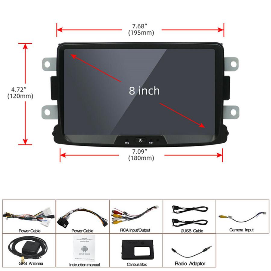 

Navigation all-in-one machine-Dacia 8-inch standard configuration