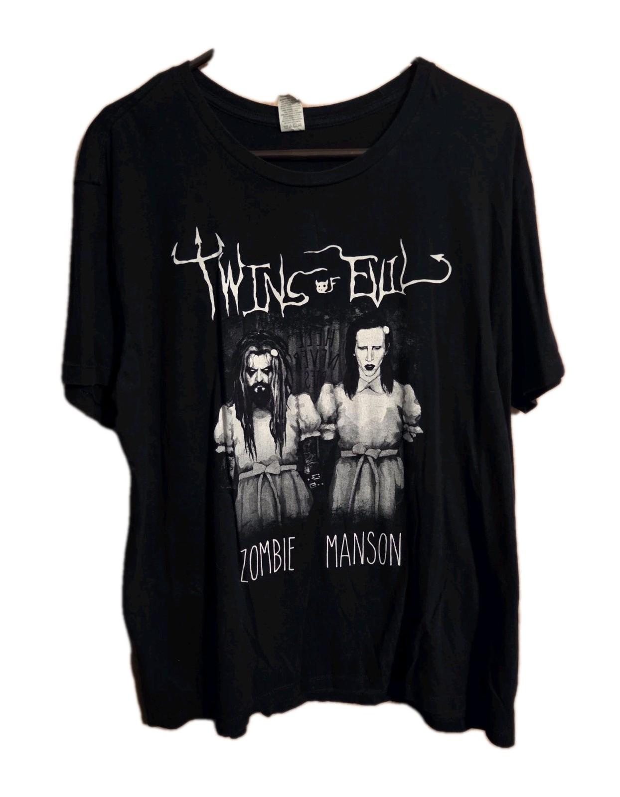 Marilyn Manson Twins Of Evil Rob Zombie Pacific Tag Unisex T-Shirt S