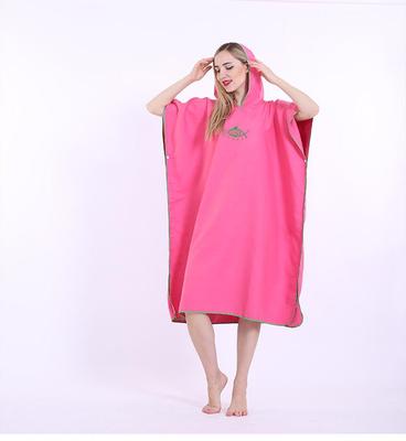 Strandponcho Bademantel mit Kapuze - Saugfähiges tragbares Handtuch zum Umziehen