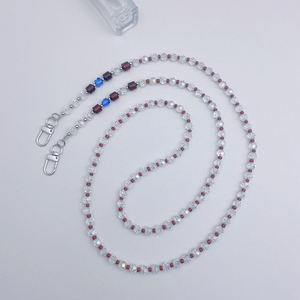 INS style advanced sense crystal fashion anti-lost hand carry diagonal span pendant long mobile phone chain