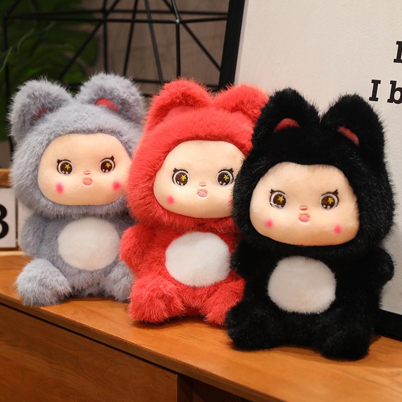 Mushroom Bunny Doll Wearing Hat Giant Panda Doll Plush Toy Children Girl Rag Doll Gift