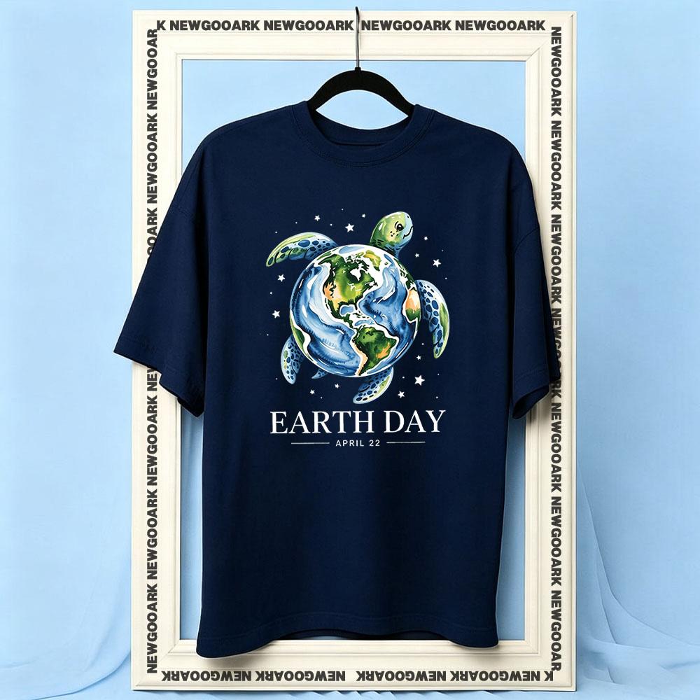 Earth Day Sea Turtle Save The Planet April 22 Earth Day tshirt Women Unisex Casual cotton printed t shirts summer outdoors tee S
