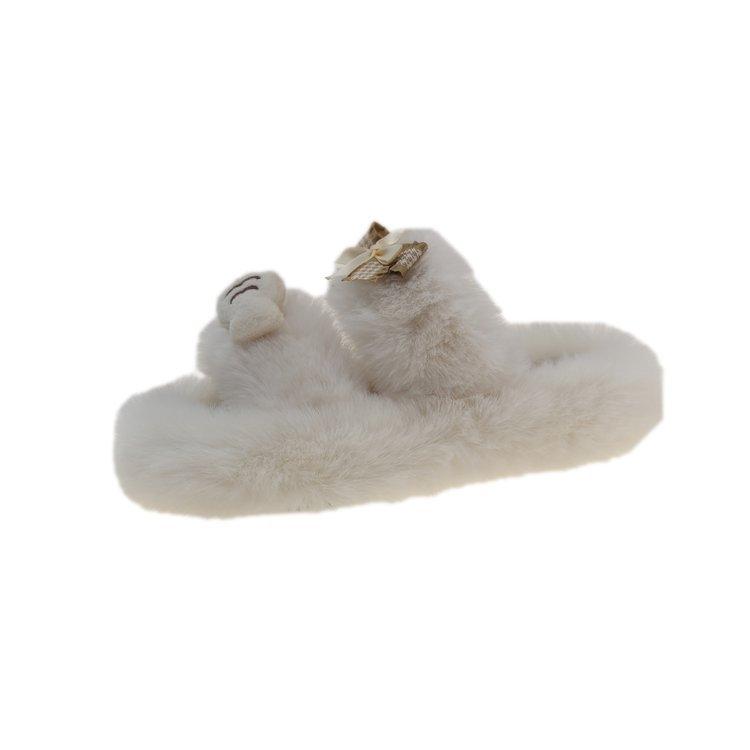 

Cute wind niche original design winter new outer wear Mao Mao slippers 2025 versatile student lazy women s shoes 35