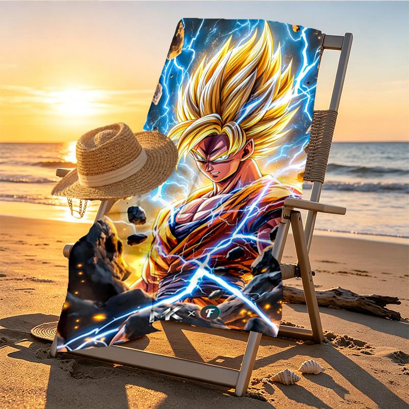 DRAGON BALL Print Beach Towel Design, Soft, Lightweight. for Home Bathroom, Spa, Pool, Yoga, Surfing, Camping, Gift for Family, Friend