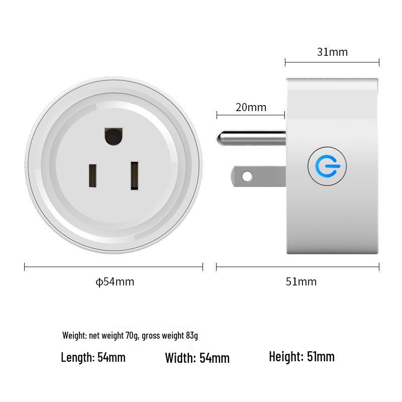 Graffiti Siri-Enabled Smart WiFi Plug with Timer and Remote Control (US Standard, HomeKit Compatible).