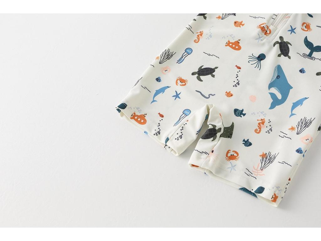 Ocean One-Piece Boys' Quick-Dry Swimsuit - Cute Sunscreen Beachwear