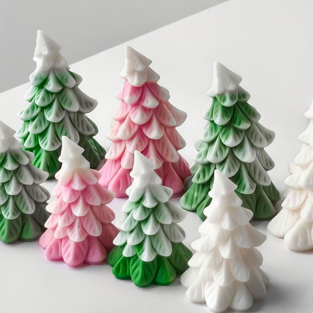 Christmas Tree Shape Plaster Resin Mold Silicone Crafts Making Molds Candle Mold  Desktop Ornament