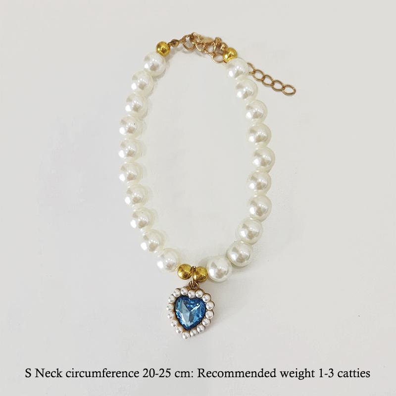 Princess Style Pet Pearl Collar For Dogs Cats - Cute Jewelry Accessory For Puppy Kitten Chihuahua Perfect Wedding Gift