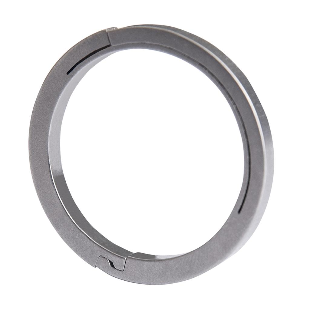 Portable Titanium Flat Keychain Rings Split Side Pushing Key Rings Heavy Duty Key Rings for Dog Tag Easy to Use