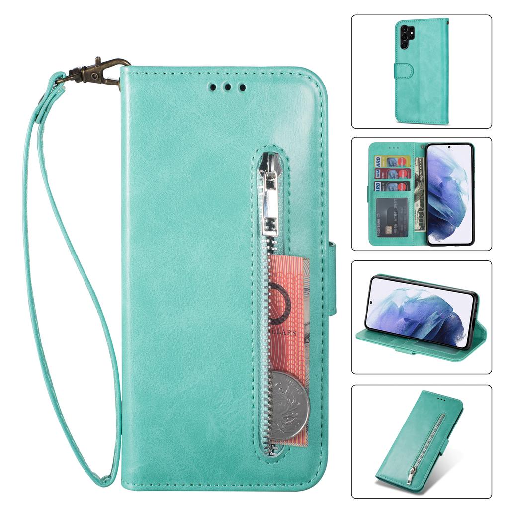 For Samsung Galaxy S25 Ultra Case Anti-Scratch Zipper Wallet Leather Phone Cover