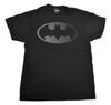 Batman Mens Batman Black Shirt Striped Logo Shirt New M