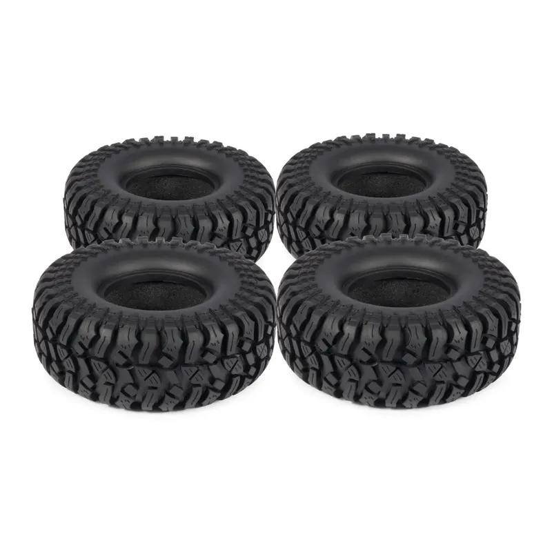 4Pcs 1.9 Inch Rubber Rock Crawler Tires 114mm Tyre for 1/10 RC Car Axial SCX10 90046 TRX4 Capra Redcat Gen8 YIKONG WRAITH RR10