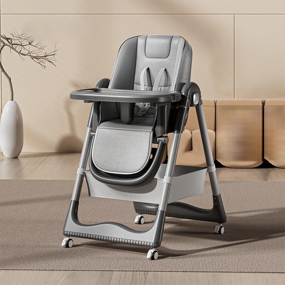 3 In 1 Multifunctional Baby Dining Chair Height Adjustable Kid Feed Chair Household Foldable Toddler Rocking Seat