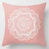 Pink Marble Polyester Pillowcase Leather Leaf Flower Cushion Cover Living Room Home Decoration Sofa Geometric