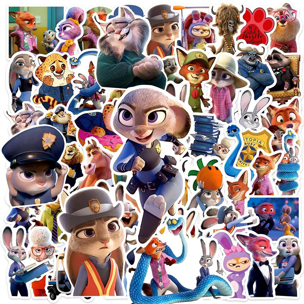10/30/50pcs Cartoon Zootopia 2 Stickers Decals DIY Skateboard Phone Notebook Suitcase Cute Anime Decoration Sticker Gift