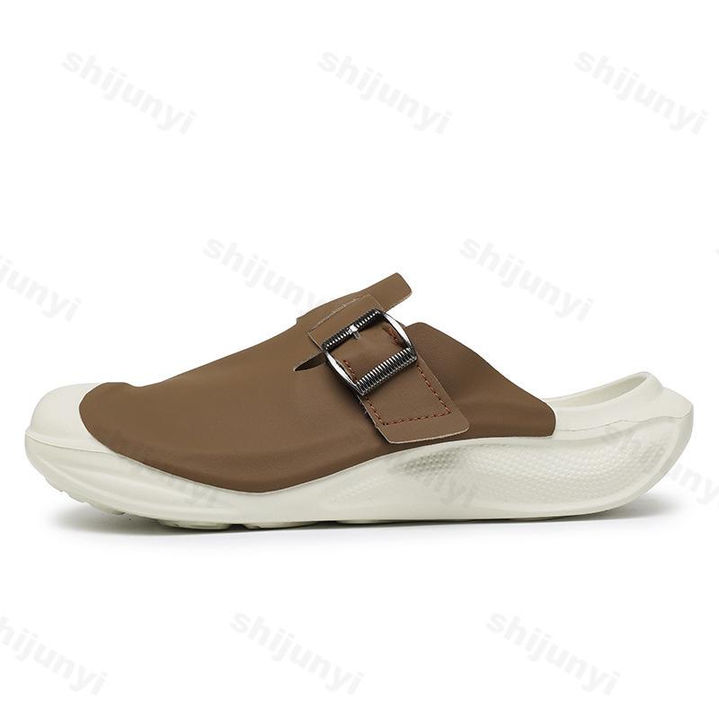 Fashion Fashion Trend Casual Half Slippers for Men's 2025 Spring New Thick Soled Retro Comfortable Slip on Draggers Beach Chunky Sandals