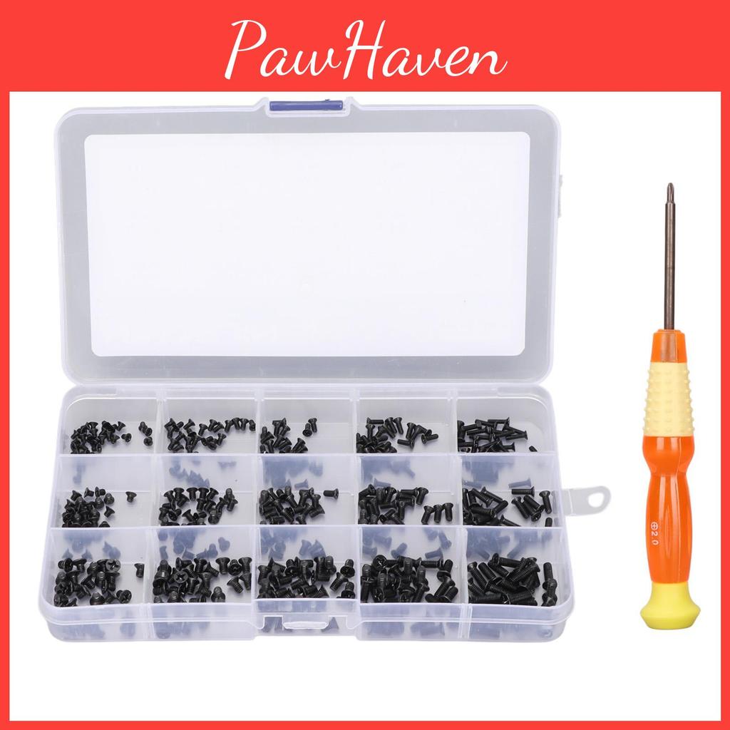 Laptop Screws 450 Pcs 15 Type Portable Universal Laptop Replacement Repair Carbon Steel Screw Kit