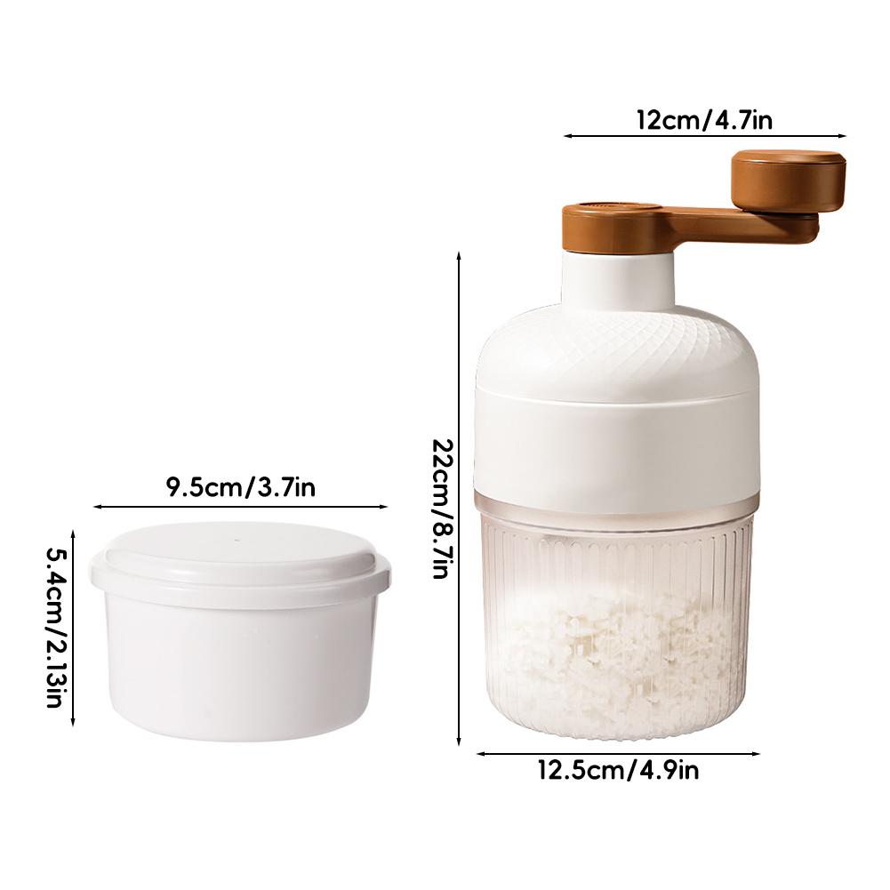 Manual Ice Shaver Hand Ice Planer Splash-Proof with Freezing Tray Shaved Ice Hand-Crank for Camping Home Dessert Shops