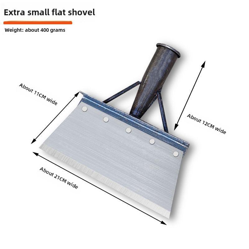 

«Багатоцільова лопата з марганцевої сталі: Ідеально підходить для обробки гною, видалення льоду, дезактивації та використання в сільському господарстві