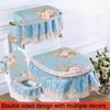 3pcs/Set Toilet Seat Cover Toilet Water Tank Cover Closestool Dust Covers Toilet Seat Cushion Detachable Toilets Cover Cloth