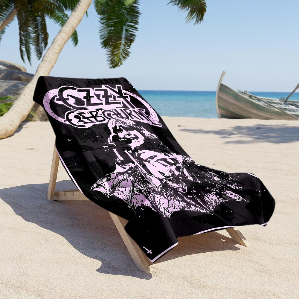 Asciugamano da spiaggia Ozzy Osbourne per viaggi al mare Tappetino da picnic resistente, yoga e fitness, coperta da campeggio Accessorio da bagno