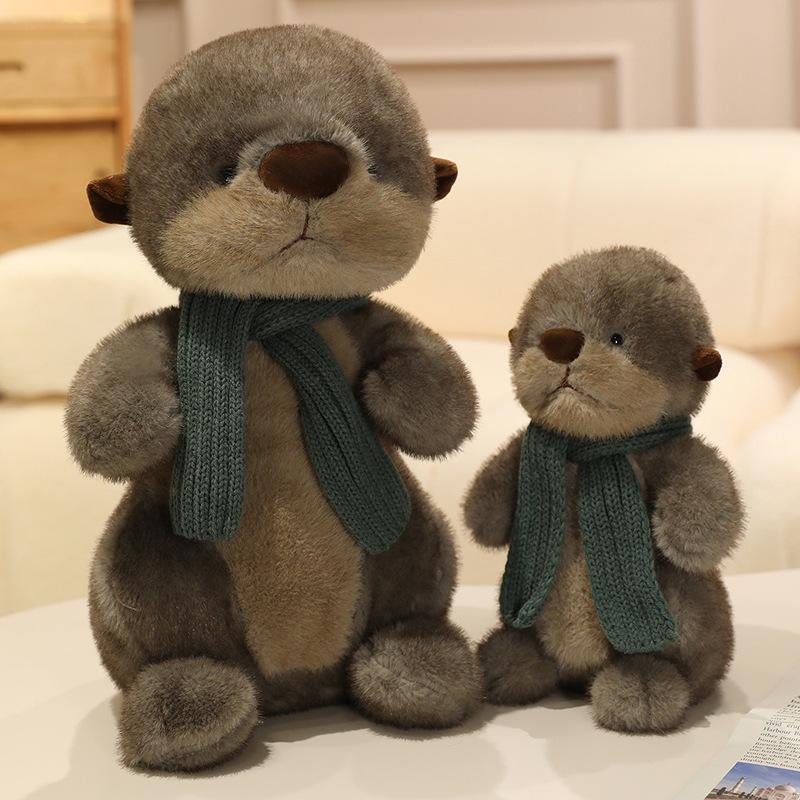 Peluche di Lontra Super Morbido e Carino, Animale di Peluche, Regalo di Compleanno per Ragazze, Cuscino Amico, Giocattolo Coccole Lenitivo