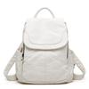 Mochila con tapa de cuero PU para mujer, bolsa de viaje para mujer, Fashi para mujer, Fashi Mochila escolar, Tendencia Casual, Fashi Bolso de hombro de cuero suave