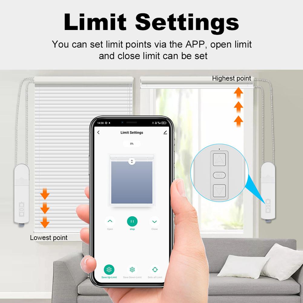 Tuya Zigbee Smart Blind Motor  DIY Motorized Chain Electric Roller Blinds Curtain Motor Shade Shutter Drive Support APP Control