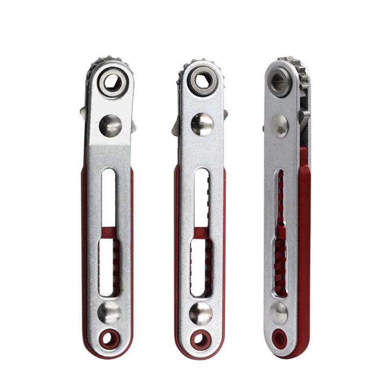 Mini Multifunctional Bidirectional Forward and Reverse Ratchet Screwdriver Elbow Flat Head Wrench Cross Screwdriver Slotted Tool
