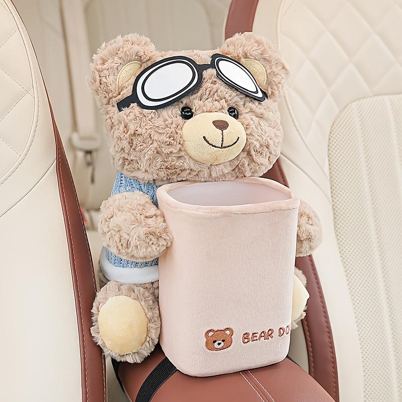 1pc Cute Car Tissue Holder & Trash Can 2-In-1, Originality Car Storage Organizer, Car Armrest Storage for Car Interior Additions