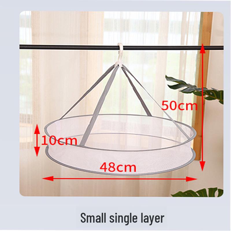 Multifunctional Anti-Deformation Drying Basket: New Enclosed Zipper Net Bag for Clothes, Anti-Mosquito, and Vegetable Drying.
