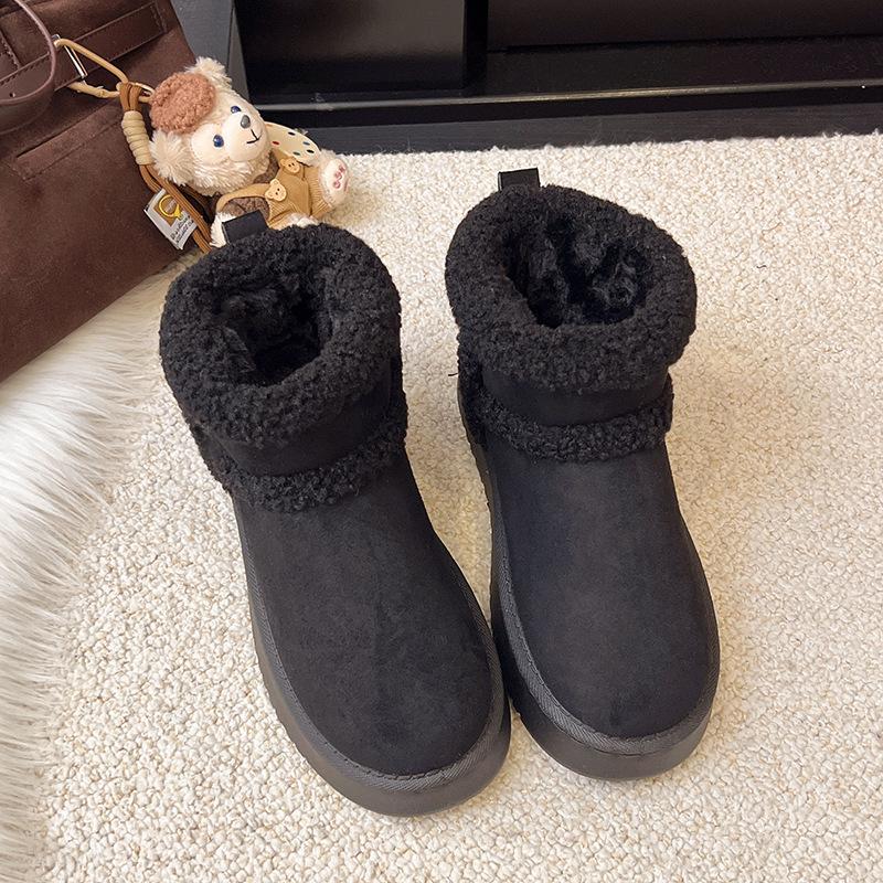 Schneestiefel mit dicker Sohle für Damen Winter 2025 neue Samt-verdickte nordöstliche Baumwollschuhe wasserdicht, schweißfest und warm äußere Baumwollschuhe
