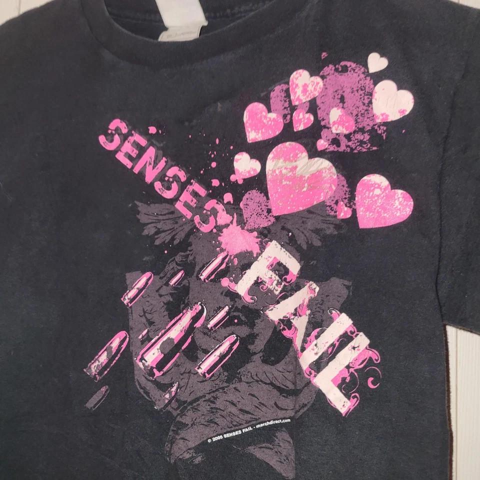 Senses Fail Band Tour 2005 Black Short Sleeve  Full Size Unisex T-Shirt S
