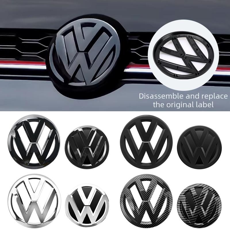 VW 2Pcs Replace Car Front Radiator Grille Emblem Rear Trunk Lid Badge For VW Golf 7 (2014 - 2017) -Emblem NC3