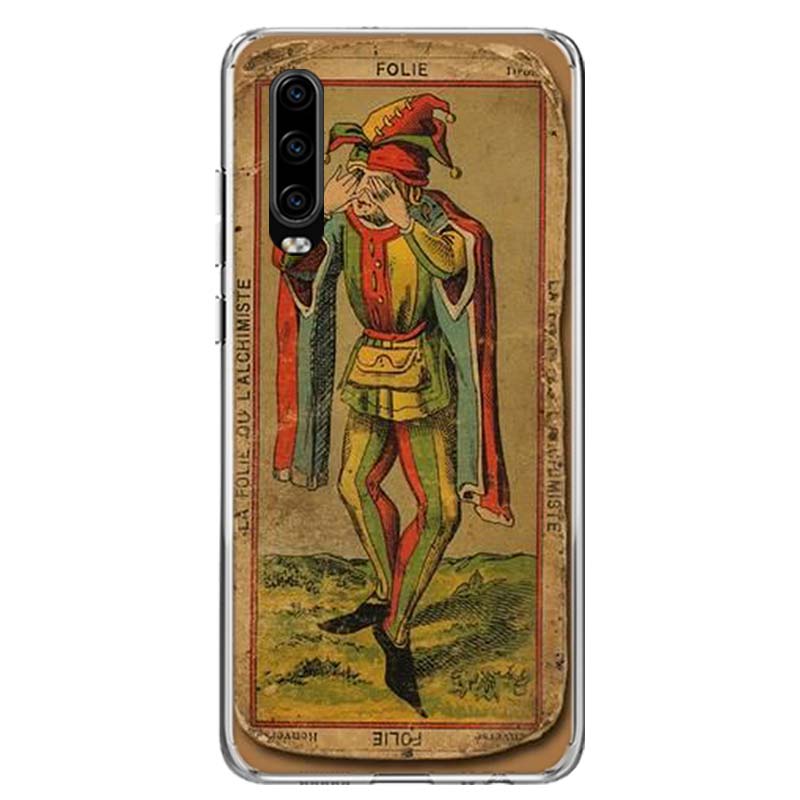 Etui na telefon z okładką do czytania kart Tarota dla Huawei P30 P20 P10 P40 P50 Pro Mate 20 40 30 10 Lite Popularne Fundas Artystyczny Prezent Coque