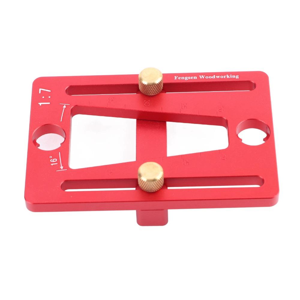 Adjustable Design Dovetail Guide Template Brass Material Aluminum Alloy Woodworking Scriber Gauge Etched Scale