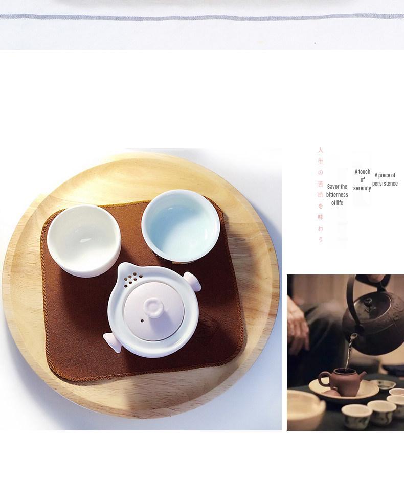 Japanese-Style Solid Wood Rectangular Tea and Cake Tray