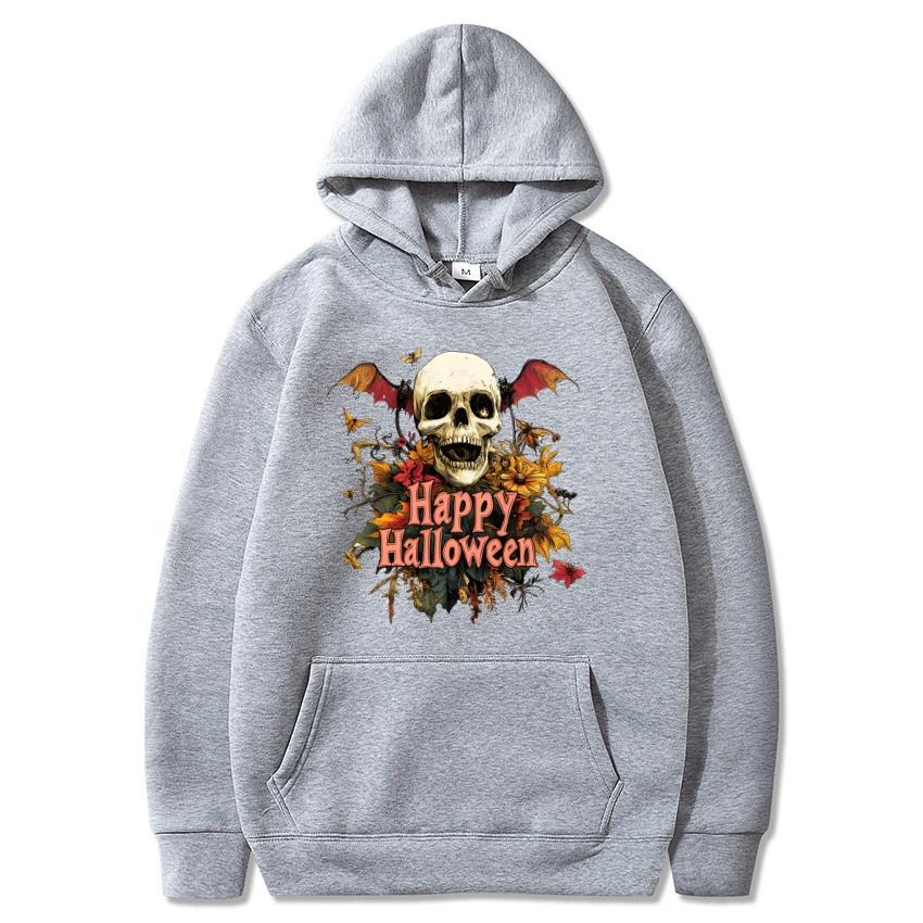 Zimní Halloweenská fleecová mikina s kapucí Krásná potištěná módní pouliční mikina Pánská a dámská denní s dlouhým rukávem Teplá mikina