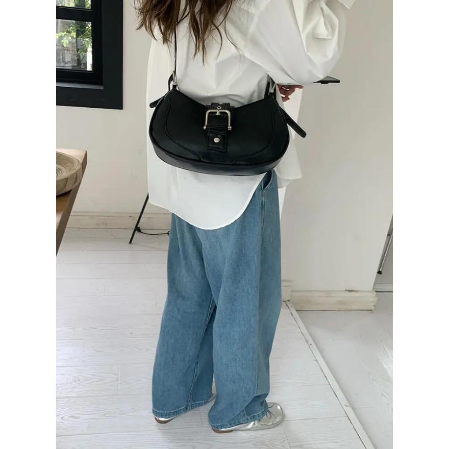 Винтажные пикантные черные сумки через плечо для девушек — фото 4