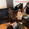 Retro Versatile Soft Pu Leather Shoulder Bags for Women Simple Ladies Bucket Handbags Portable Female Chain Crossbody Bag