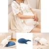 Whale Encounter Cartoon Plush Pillow With Soft Faux Fur For Home Decor