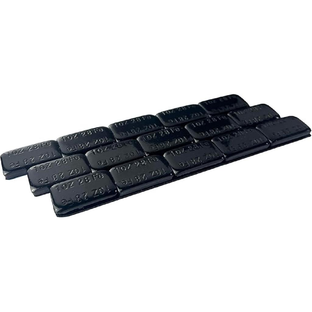 1 Oz, Grey, 15 Pcs, Wheel Adhesive Stick-On Weight Mellow Style WW-100RG15