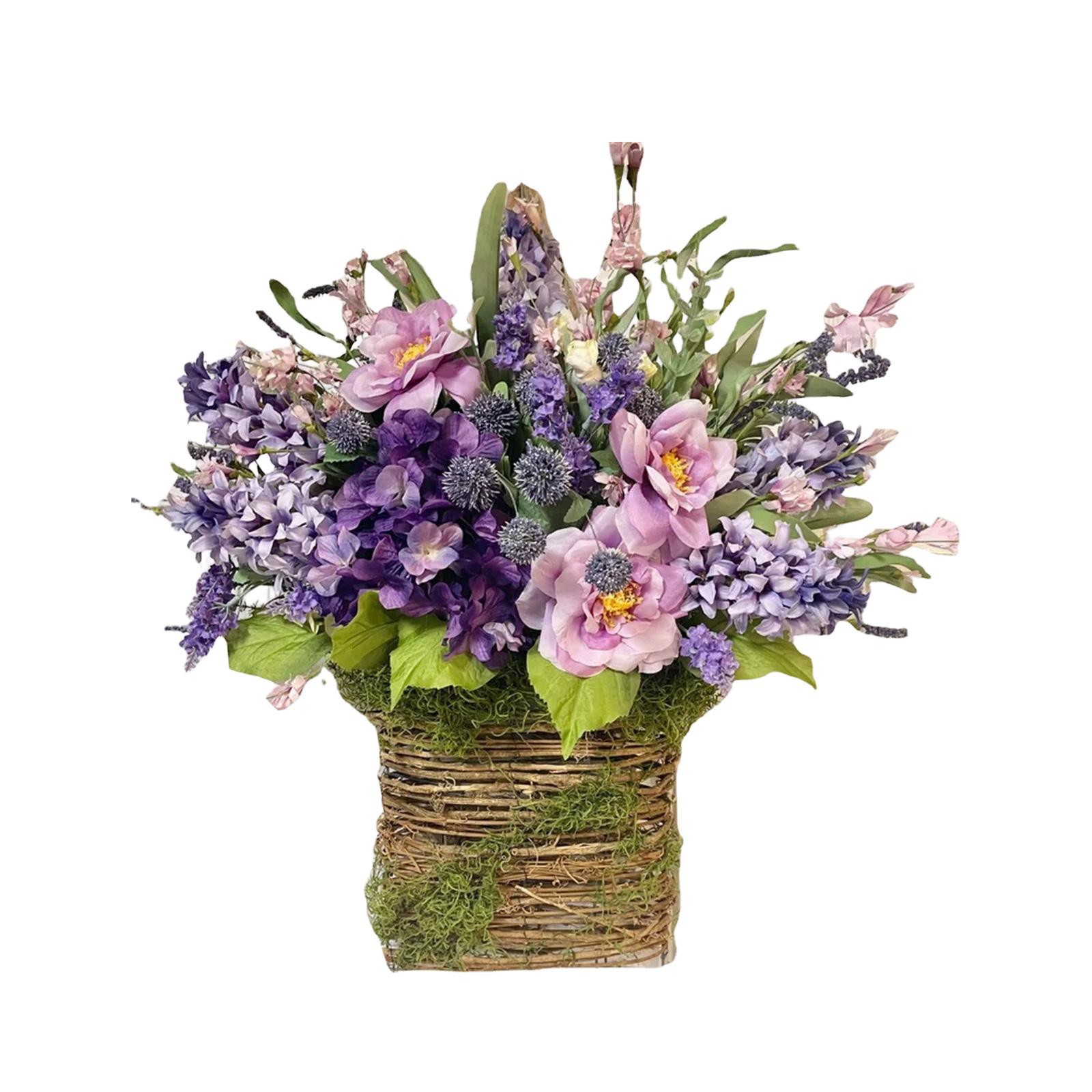 

Гирлянда-корзина из гортензий, имитация ротанговой корзины, корзина для двери, декоративная гирлянда для подвешивания на дверь