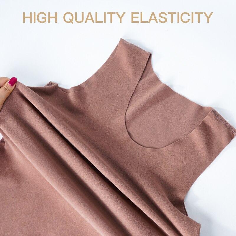 Damska bezśladowa kamizelka termiczna grzewcza Pluszowa, cienka, dopasowana termiczna zimowa kamizelka dolna