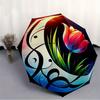 1pc Tulip Artwork Automatic Opening/closing Umbrella with Auto Open/Close, Perfect Gift for Friends, Durable Plastic Handle Yy250801139