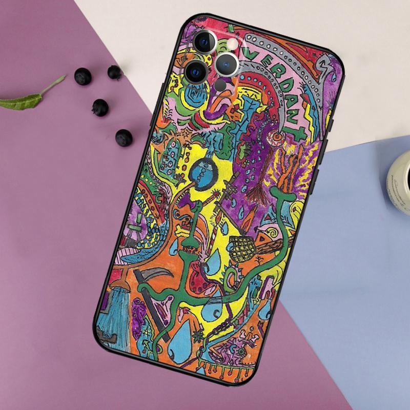Indie Hippie Konst Telefonfodral För iPhone 17 16 15 14 11 12 13 Pro Max Plus 12 13 mini 16e 17 Air Bumper Cover